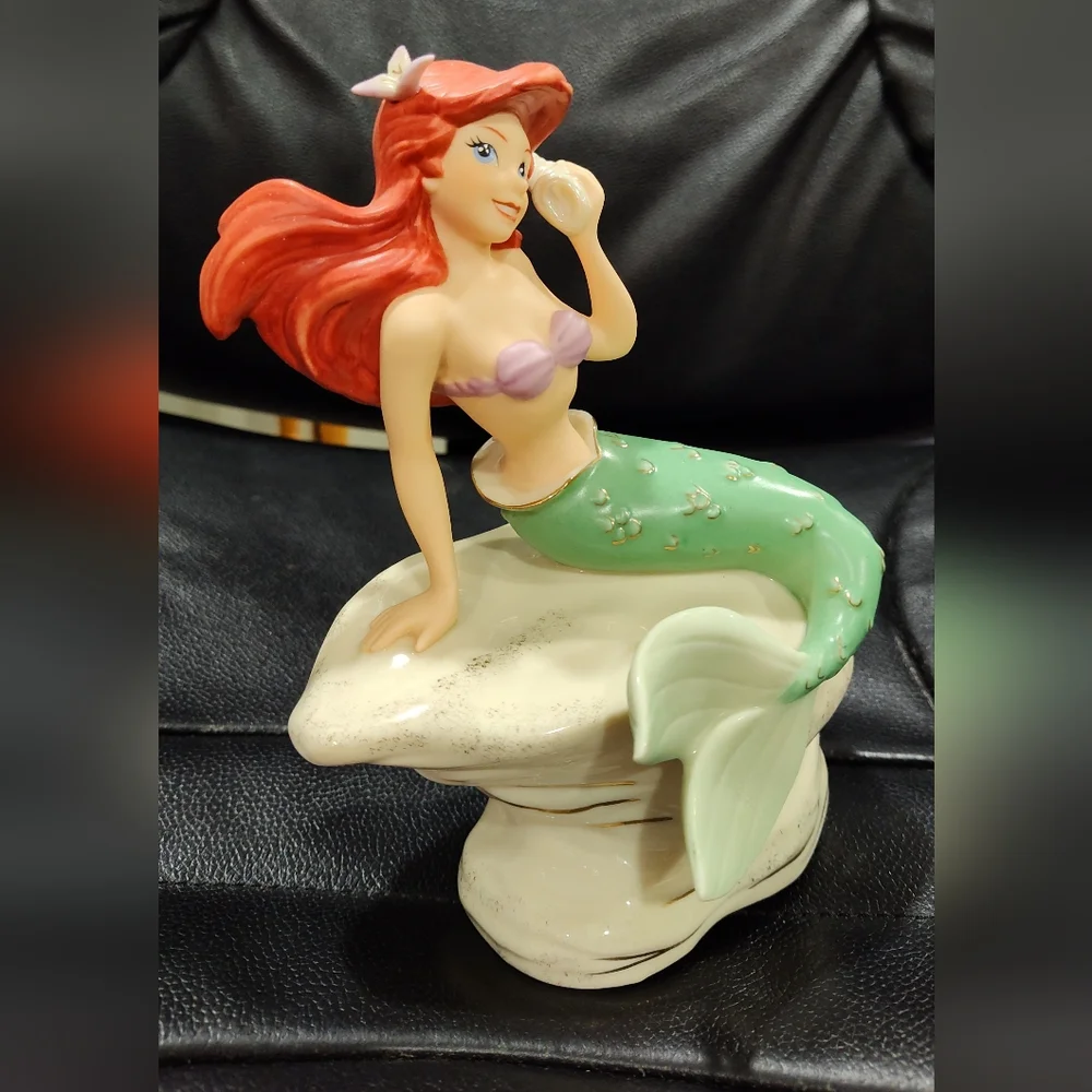 LENOX DISNEY SHOWCASE COLLECTION ARIEL "LITTLE MERMAID" SITTING ON ROCK, 7.5 In - Picture 7 of 10